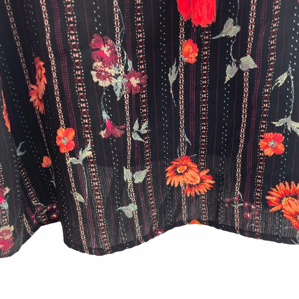 Lee Floral Print Statement Sleeves Blouse Size 2X - Picture 4 of 5